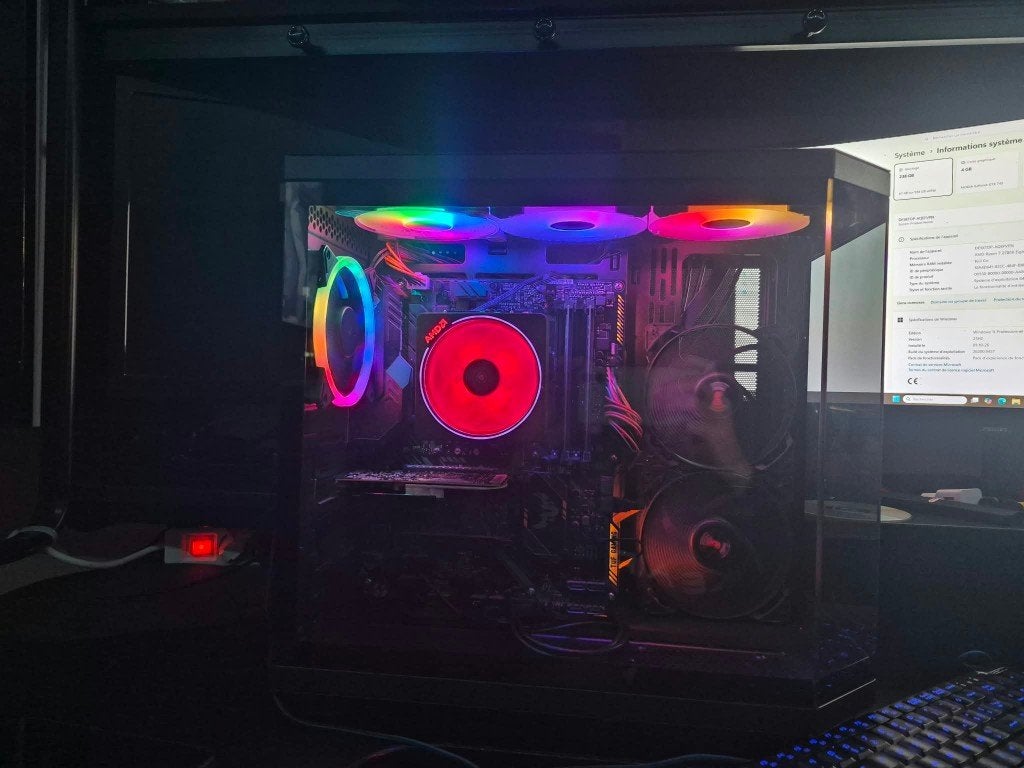 pc computer gaming  ryzen 7 2700x asus tuf gaming b450 pro +, Informatique & Logiciels, Enlèvement, Gaming, SSD, Avec carte vidéo