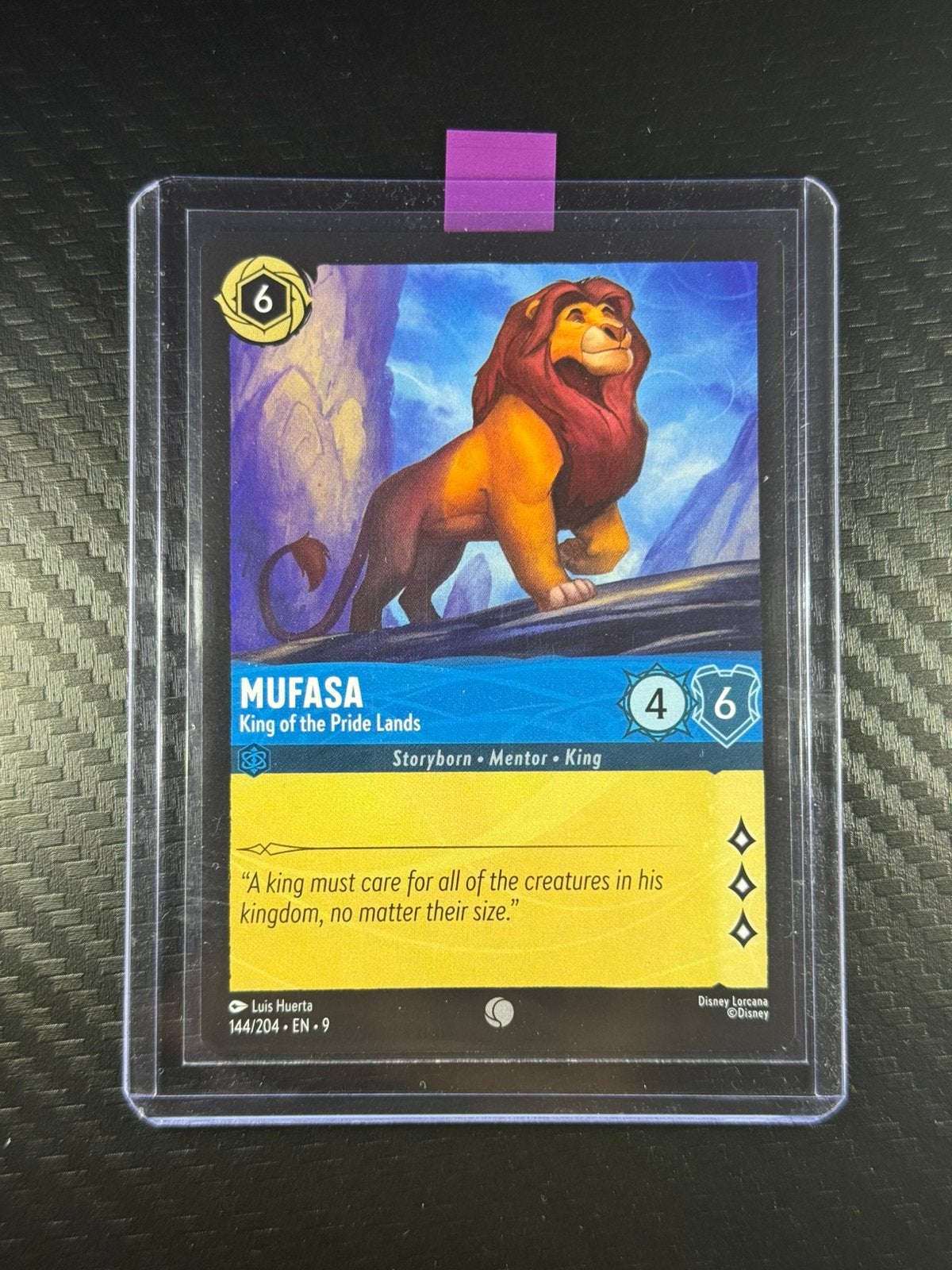 Mufasa | Roi des terres des fiertés |Fabled| 2025 | #144/204, Envoi, Neuf, Cartes en vrac