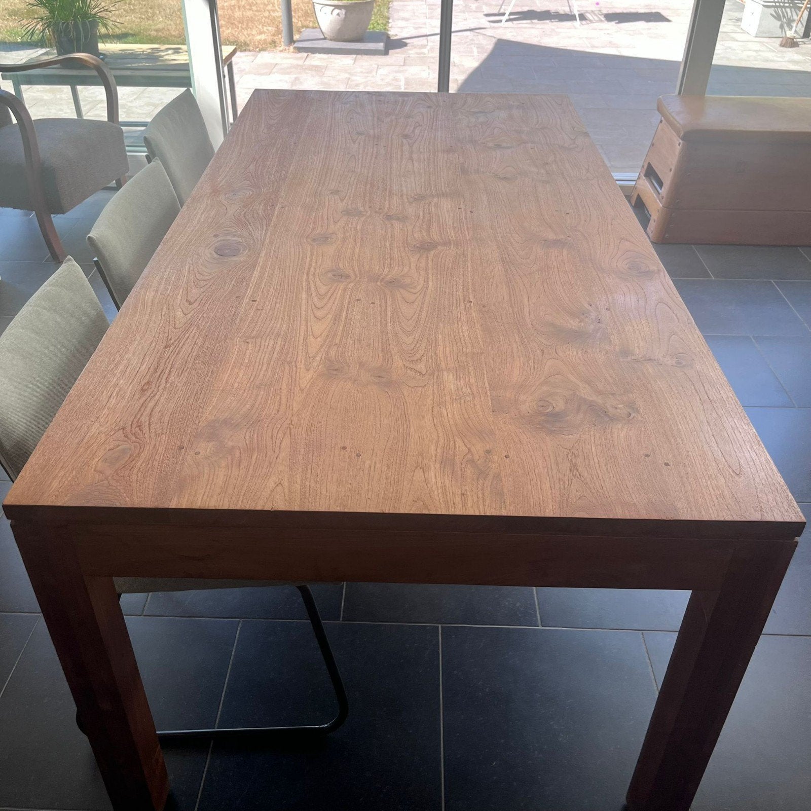 teak houten tafel, Ophalen, Gebruikt