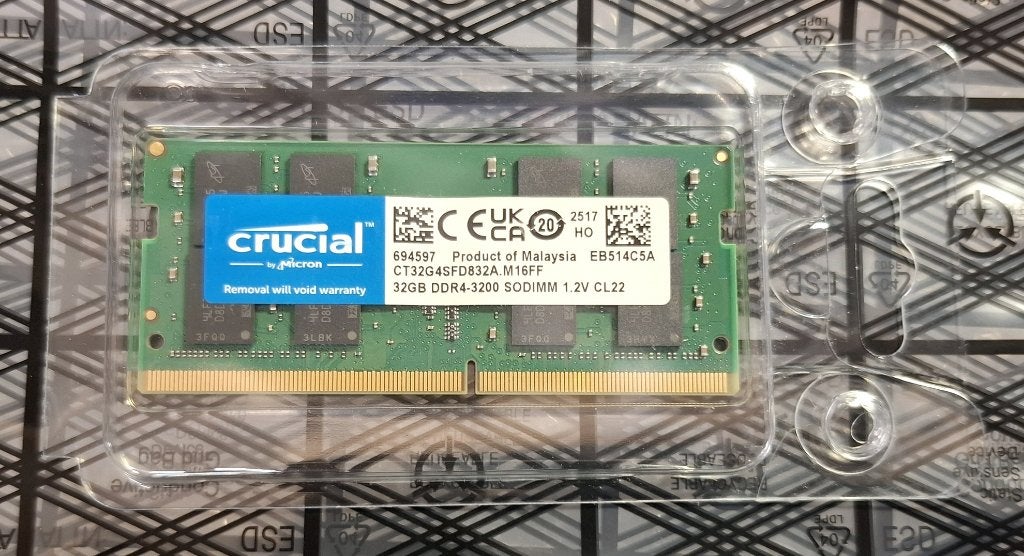 1x 32GB DDR4-3200 SODIMM (single latje) - nieuw, Informatique & Logiciels, Neuf, 32 GB, Enlèvement ou Envoi, DDR4