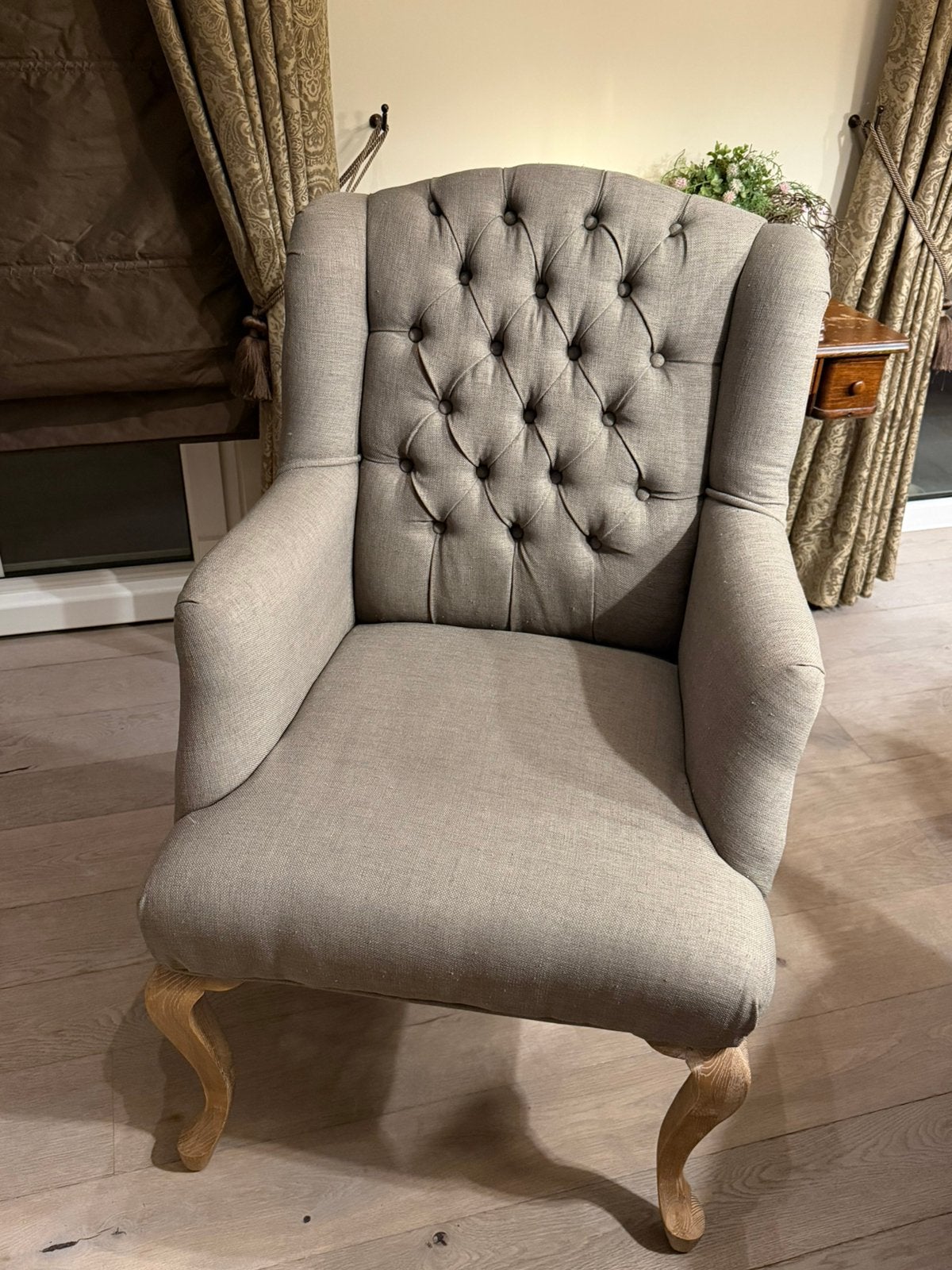 Zetel - Fauteuil - Stoel Gecapitonneerd, Huis en Inrichting, Ophalen, Gebruikt, Stof, 75 tot 100 cm