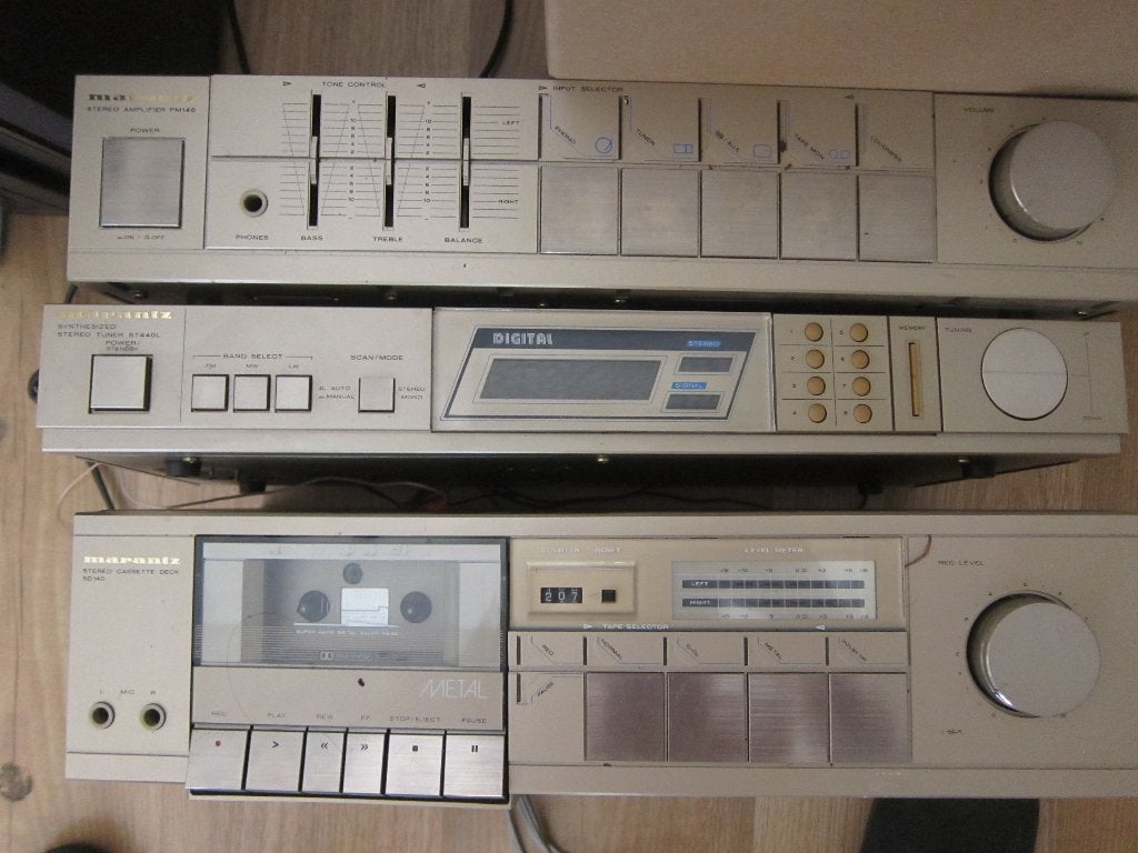 versterker + deckcassettes + radio MARANTZ PM140 hifi, Audio, Tv en Foto, Stereoketens, Ophalen, Zo goed als nieuw, Cassettedeck