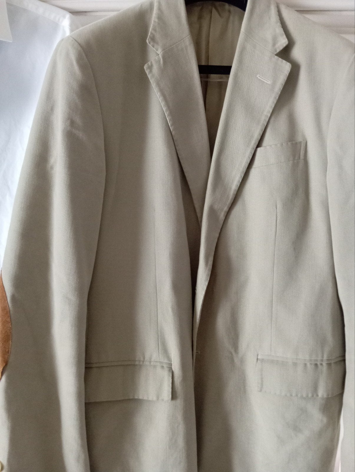 Ralph Lauren : ecru blazer in katoen, maat 54, Ophalen of Verzenden, Maat 52/54 (L), Beige