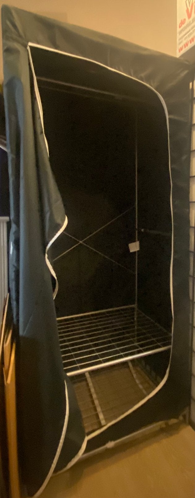 Opbergkast - zwart, vuku, al ineengezet, dus gebruiksklaar, Huis en Inrichting, Ophalen, Overige materialen, Gebruikt, 50 tot 100 cm