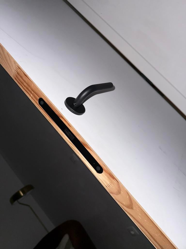 Deur klink mat zwart modern, Enlèvement, Comme neuf