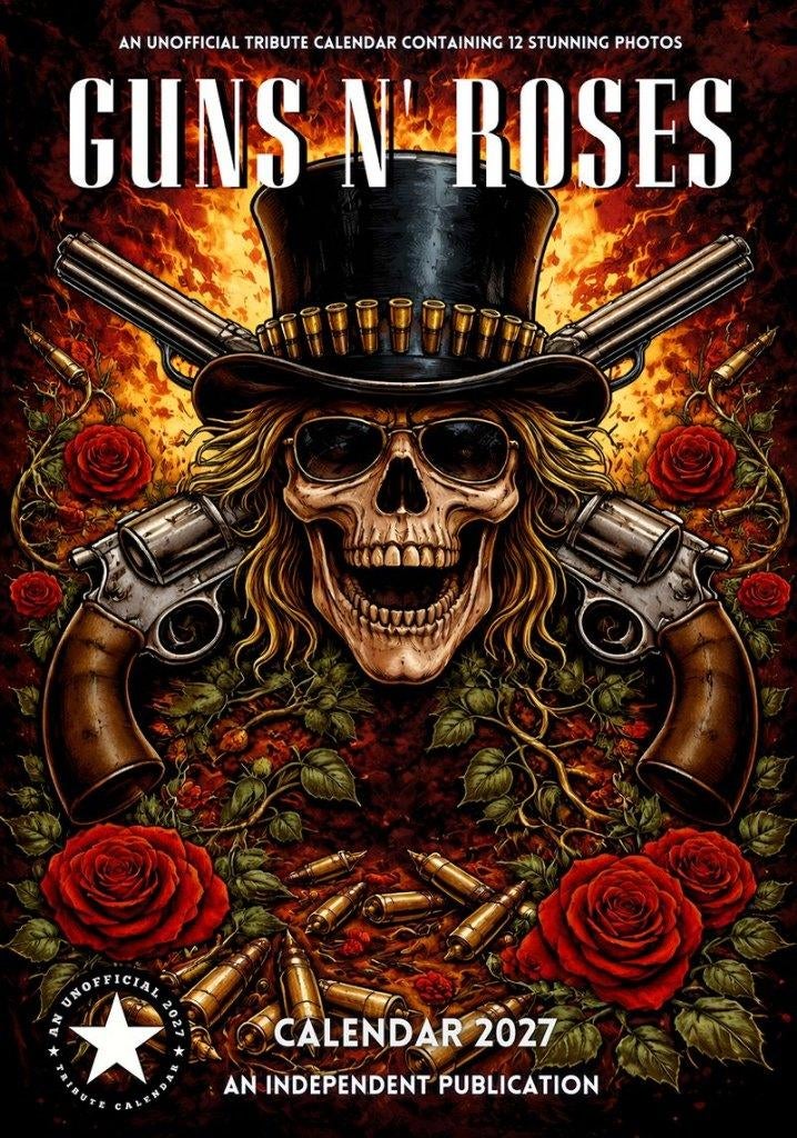 Guns N' Roses kalender voor 2027 vooraf bestellen, Verzenden, Jaarkalender, Nieuw