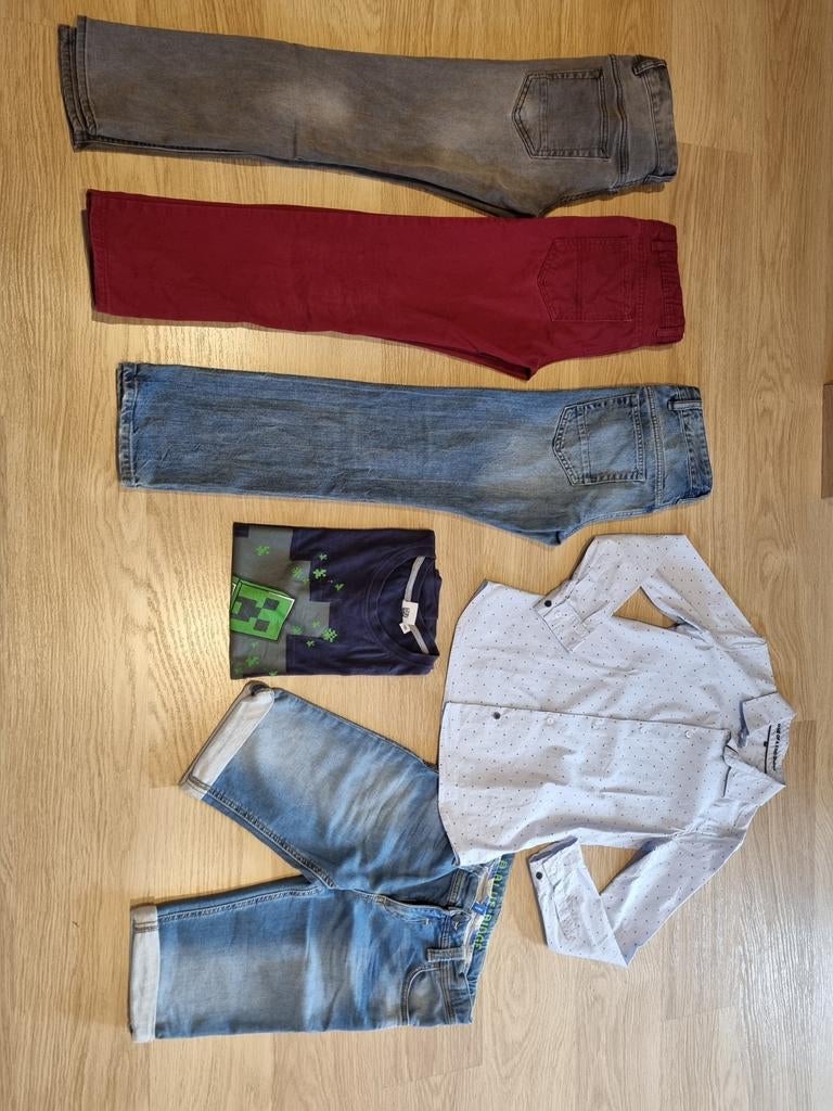 Pakket 6 stuks maat 146 merkjes bij zoals gymp, minecraft, Ophalen of Verzenden