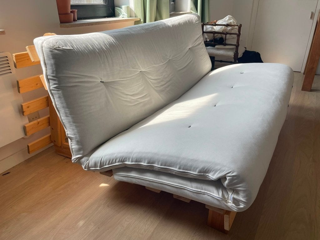 Futon sofa bed, Ophalen, Gebruikt, 150 tot 200 cm, Tweepersoons
