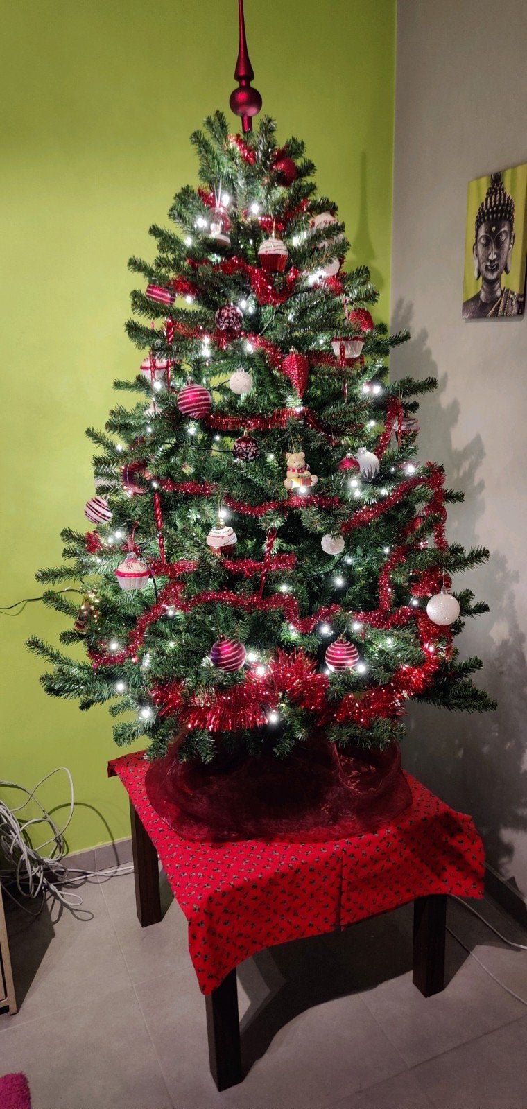 Kerstboom 150 cm (exclusief versiering en lichtjes), Ophalen, Gebruikt