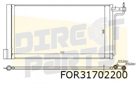 Ford C-Max, Focus (9/10-12/19) condensor (37cm hoog) (1.6i /, -, Verzenden, -, Nieuw