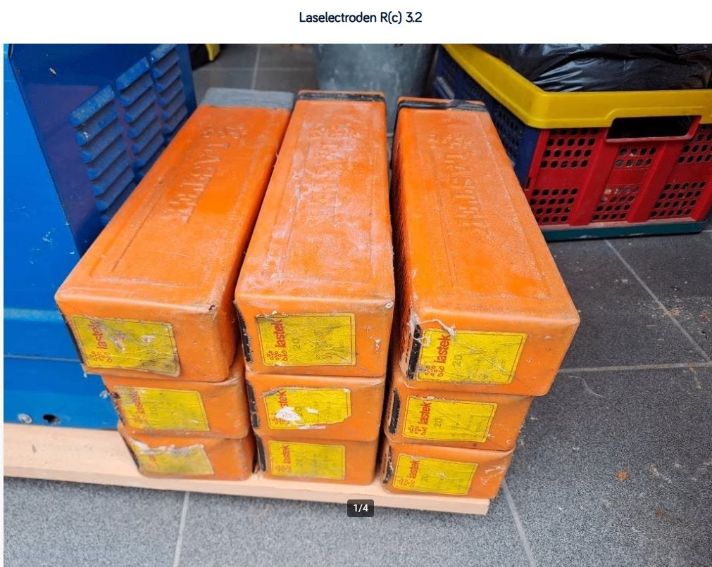laselectroden, Ophalen, Nieuw, 150 tot 250 ampère, Elektroden