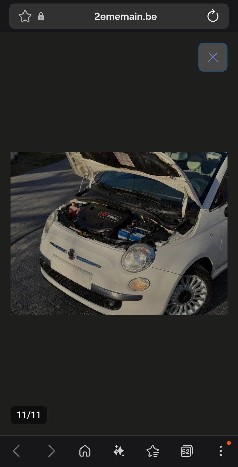 Fiat 500 2011 121000 km, Autos : Pièces & Accessoires, Enlèvement ou Envoi, Fiat