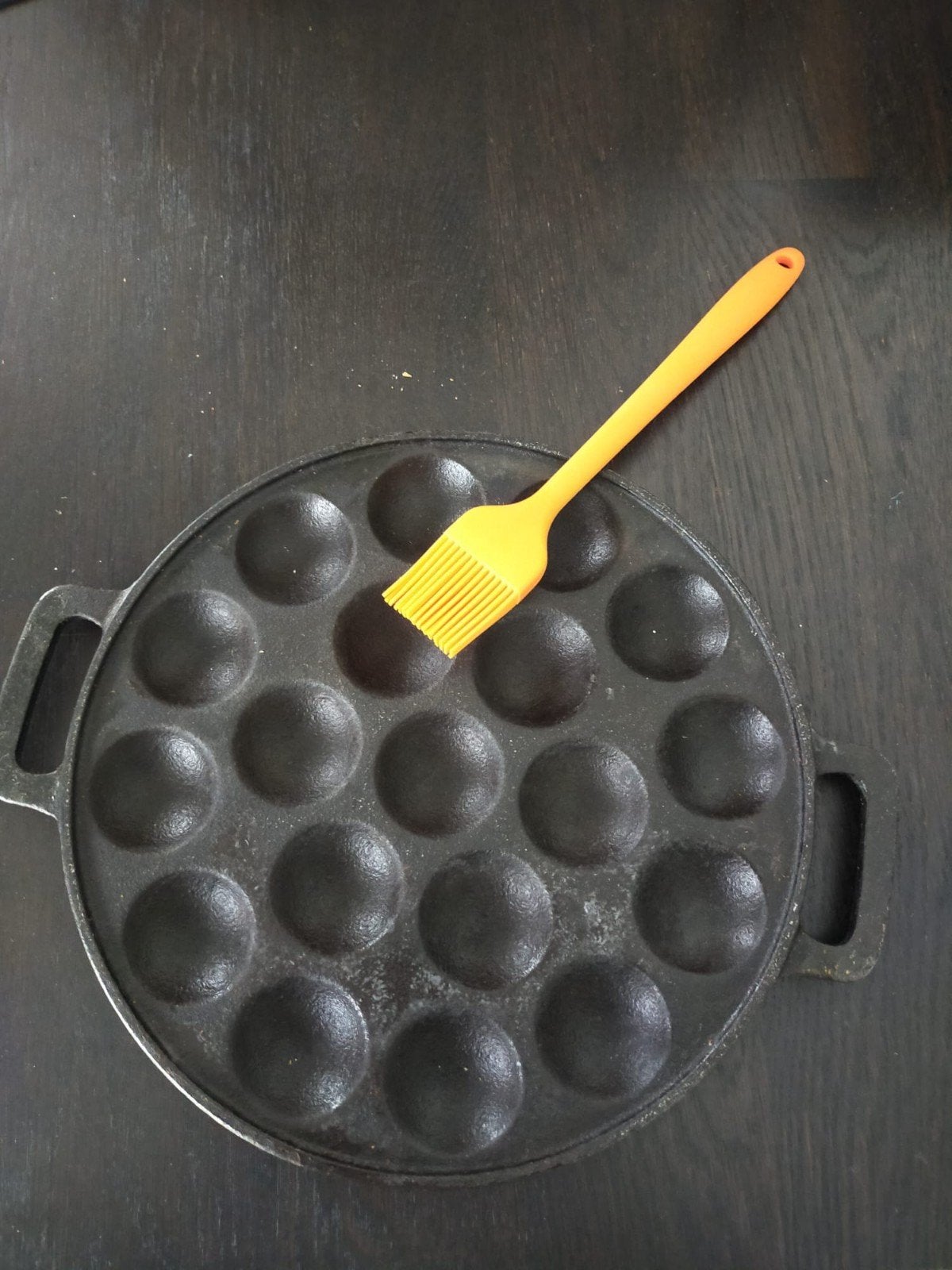 Poffertjespan, Ophalen