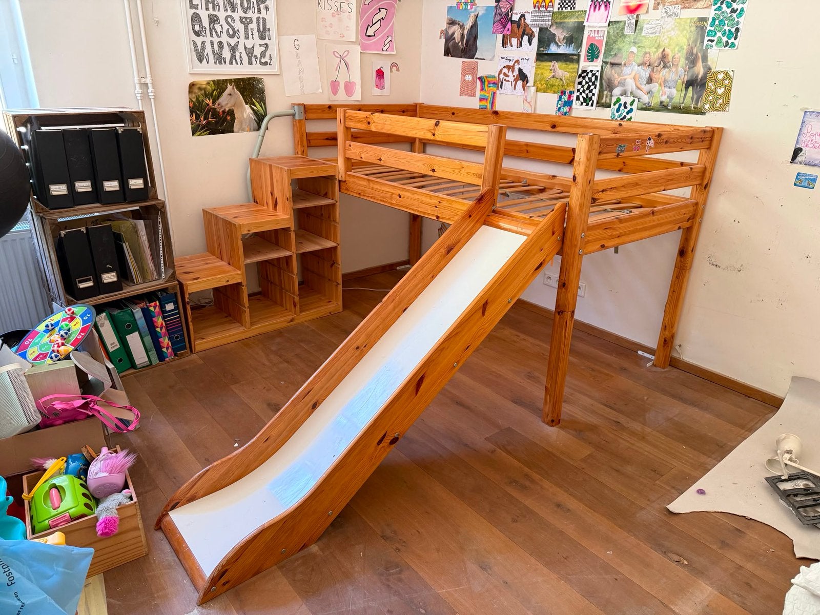 Lit mezzanine avec toboggan 90x200, Enlèvement, Utilisé, Lit mezzanine