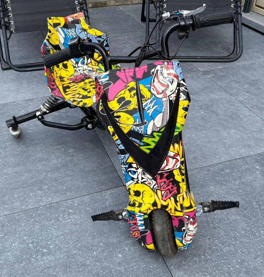 Elektrische Drift Trike Graffiti Design – zonder oplaadkabel, Gebruikt
