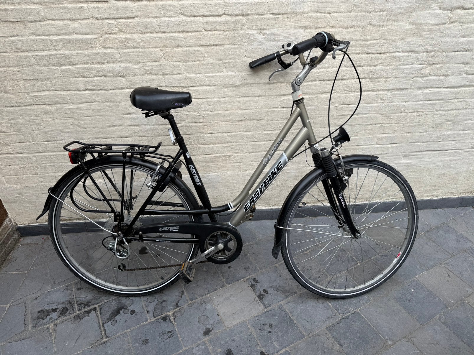 Unisex Easybike Crystal stevige stadfiets 6 versnellingen, Ophalen, Zo goed als nieuw, Versnellingen