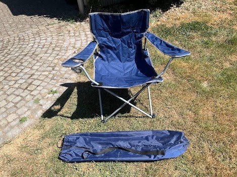 Opvouwbare campingstoel met bekerhouder en draagtas, Ophalen, Gebruikt, Campingstoel