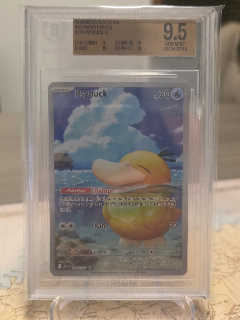 Psyduck Ascended Heroes Illustration Rare 226/217, Ophalen of Verzenden, Nieuw, Losse kaart