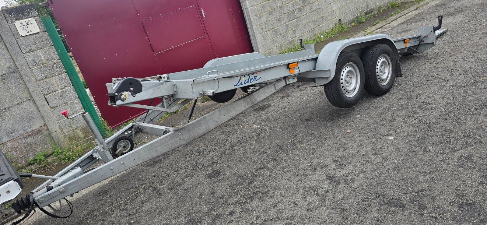 Plateau porte voiture 2T5 basculant, Enlèvement