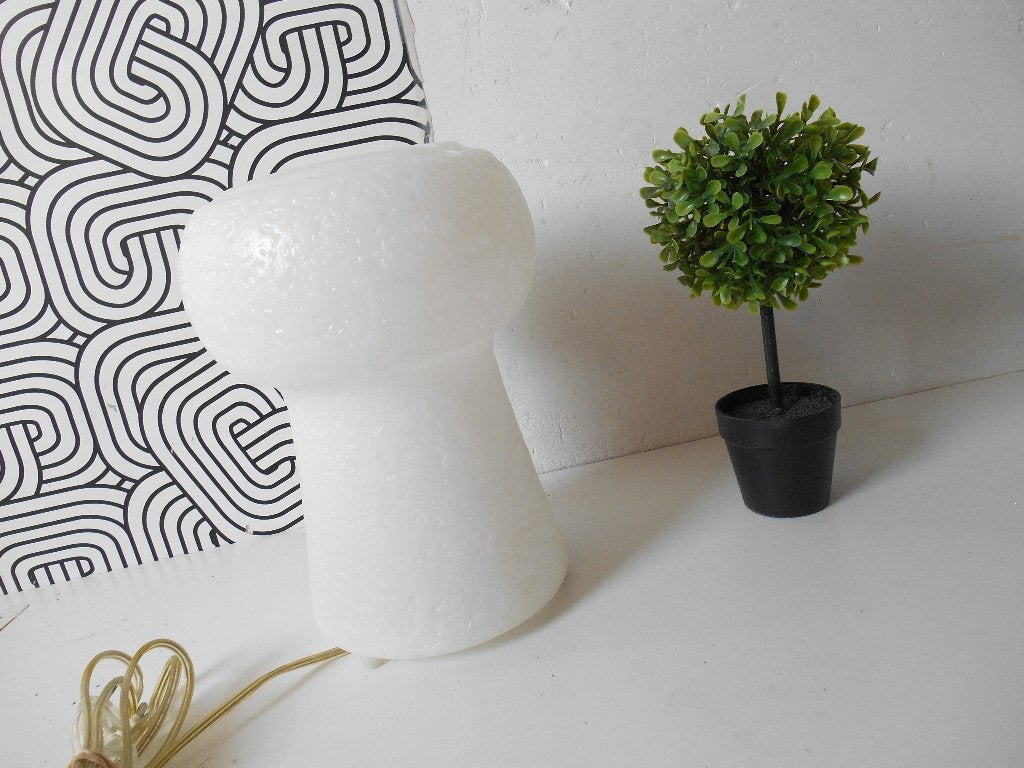Le bouchon à champagne comme lampe de table design, 24 cm, Enlèvement ou Envoi, Plastique, Blanc