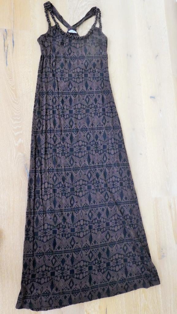 Jolie Robe Longue Légère Brun/Noir Motifs Ethnique T. 38, Enlèvement, Neuf, Taille 38/40 (M), Brun