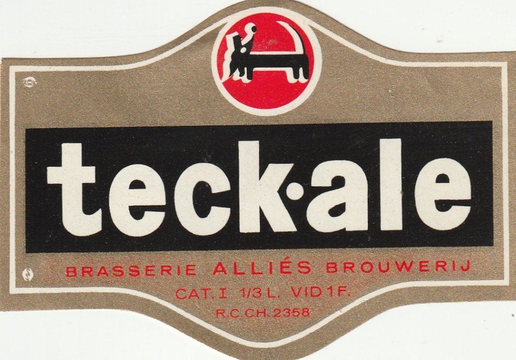 bieretiket België brasserie Alliés : Teck-ale, Collections, Envoi, Utilisé, Autres types, Autres marques