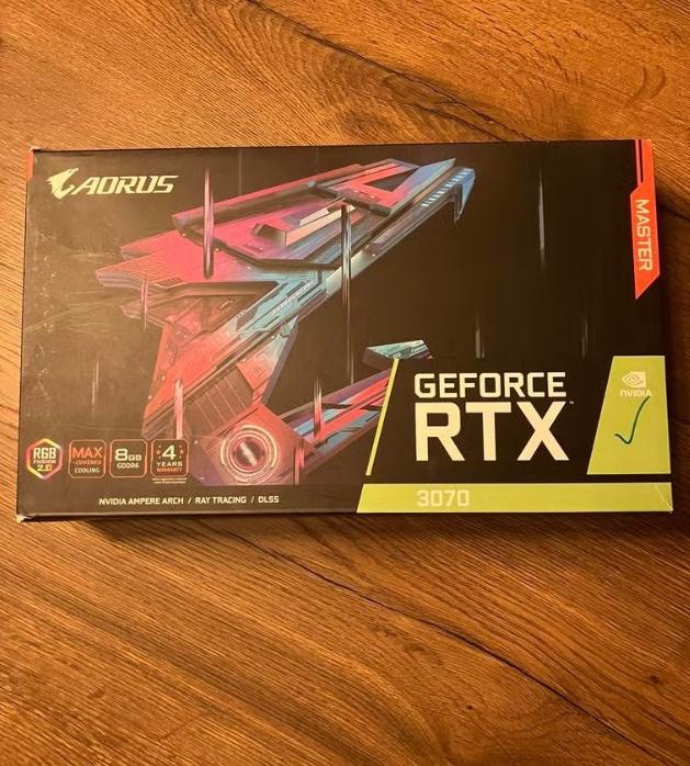 NVIDIA GeForce RTX 3070 AORUS 8GB, Informatique & Logiciels, Cartes vidéo, Enlèvement ou Envoi, GDDR6, HDMI, Comme neuf