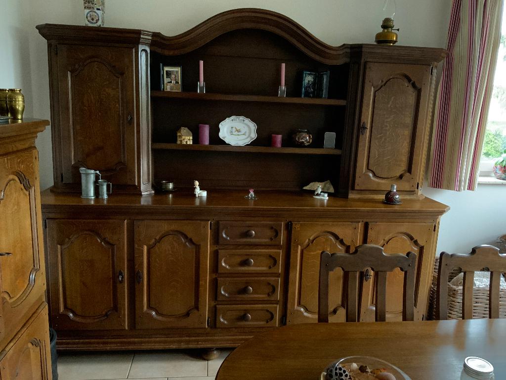 Salle à manger, Enlèvement, Utilisé, Chêne foncé, 4 à 6 chaises