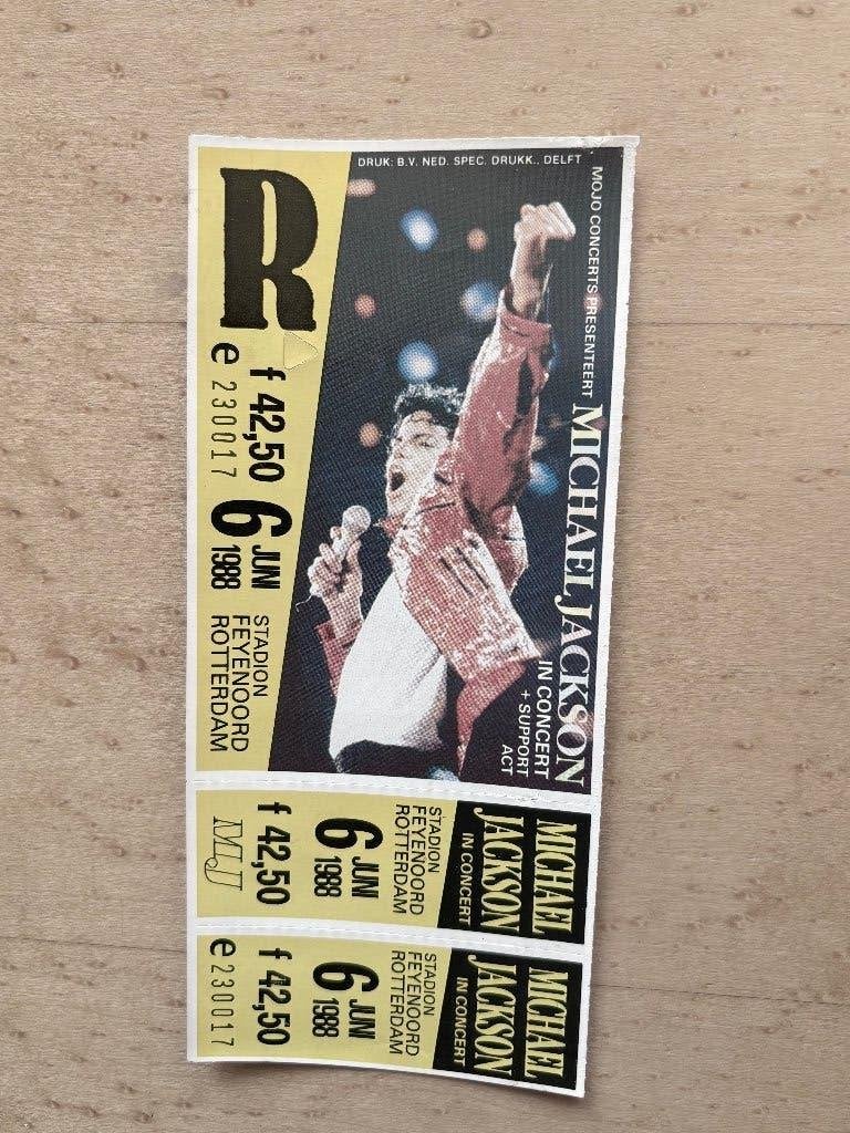 Michael Jackson origineel concertkaartje 6 juni 1988, Ophalen of Verzenden, Nieuw