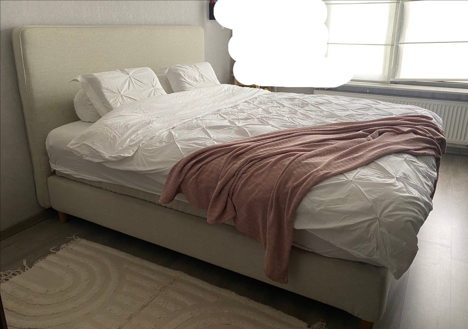 Boxspring ikea Dunvik, Maison & Meubles, Chambre à coucher | Lits boxsprings, Gris, Comme neuf, Enlèvement, 180 cm