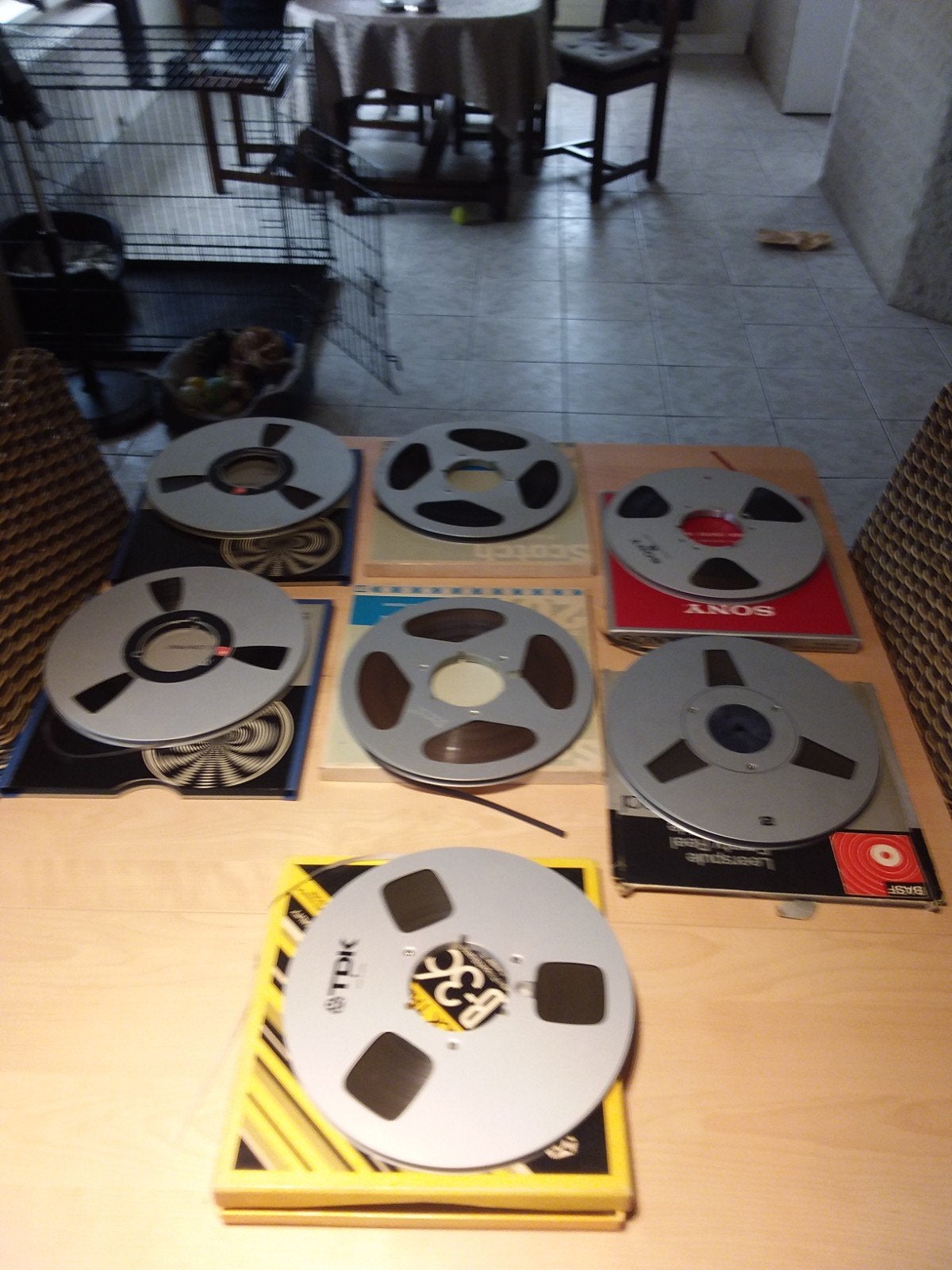 à vendre ensemble de 7 bobines en aluminium de 10 pouces, TV, Hi-fi & Vidéo, Enregistreurs audio, Enlèvement