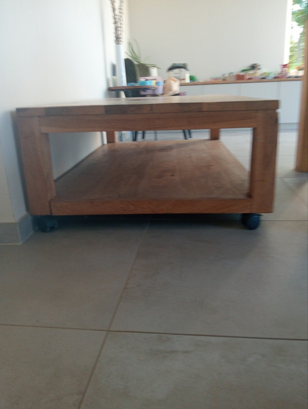 Landelijke salontafel teak, Huis en Inrichting, Tafels | Salontafels, Ophalen, Teakhout