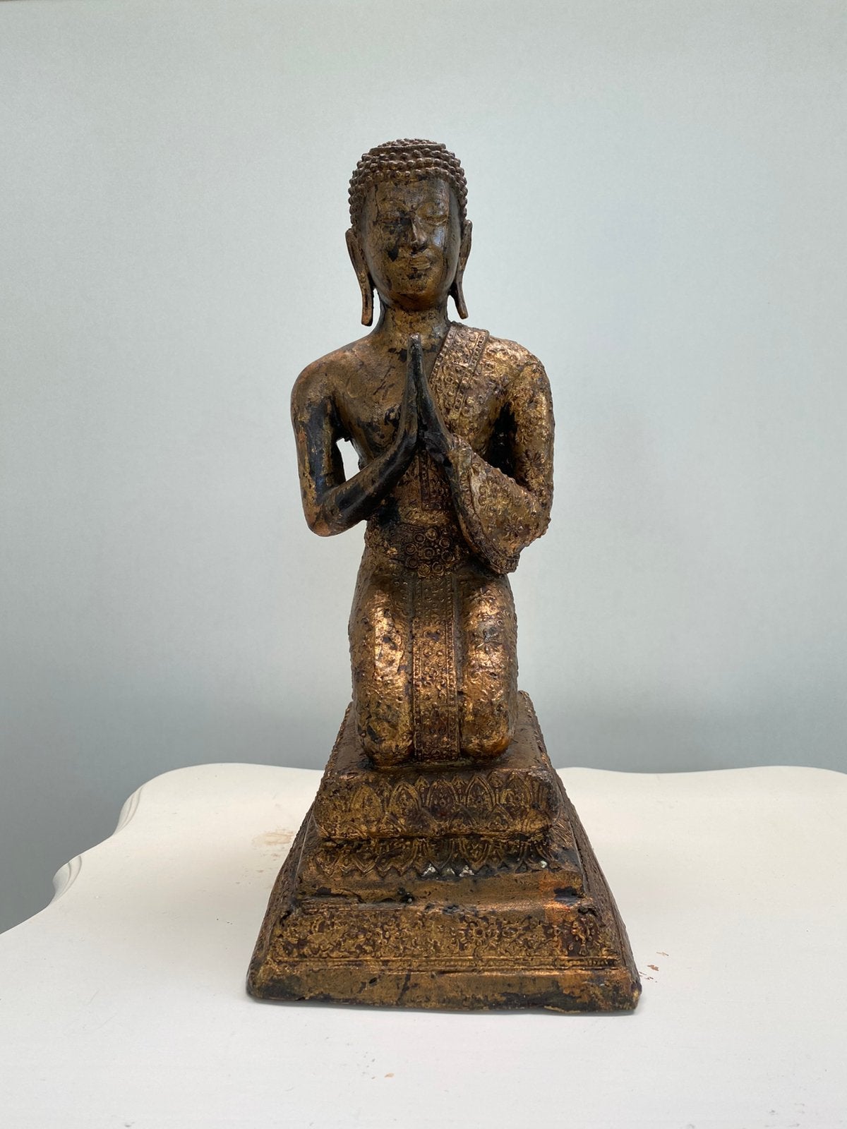 Bronzen beeld, Enlèvement, Comme neuf, Métal, 31 cm