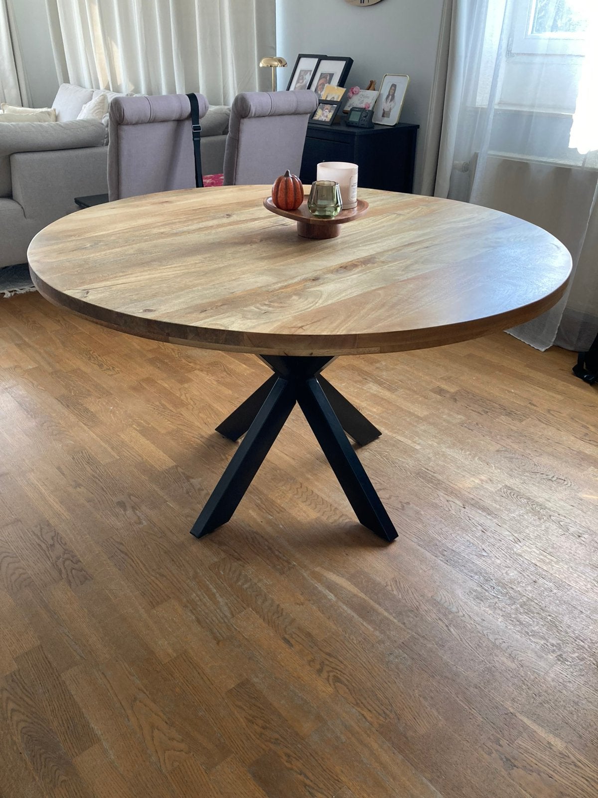 Table en bois de manguier à venir chercher sur Anderlecht, Enlèvement, Comme neuf