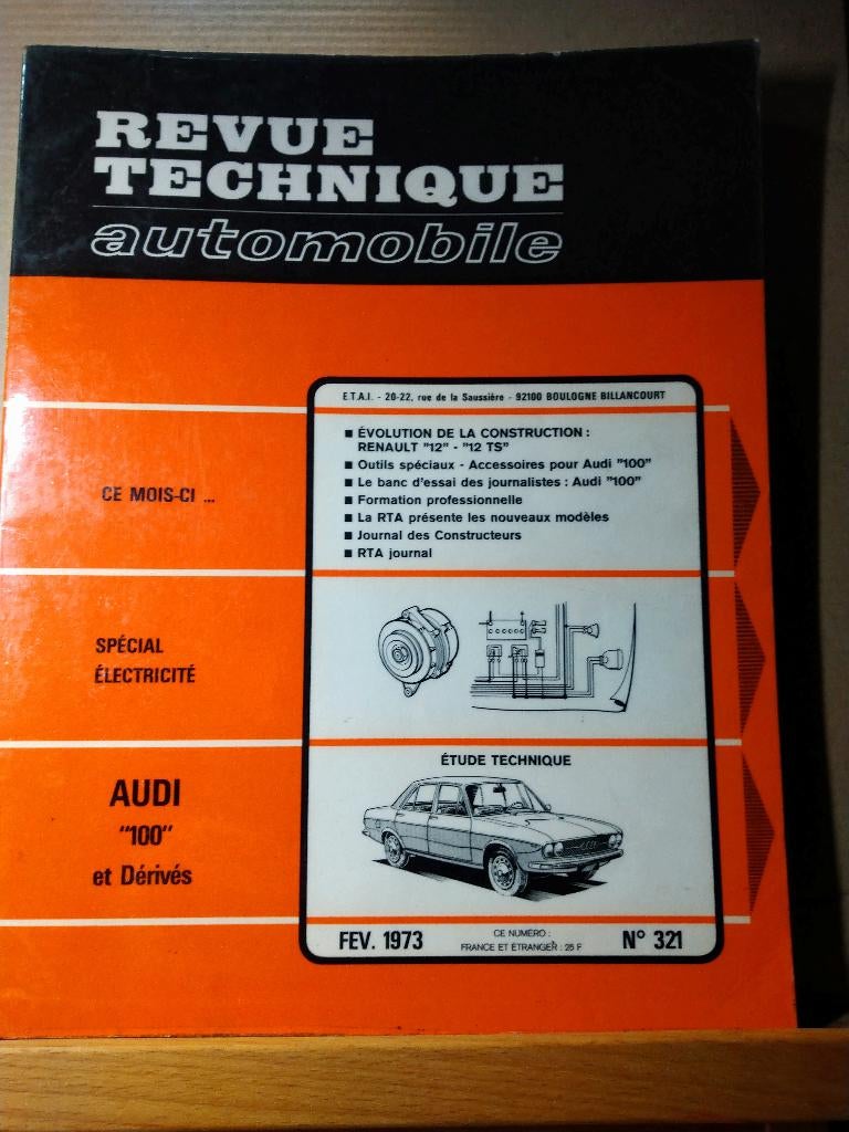 RTA 321 - Audi 100 - février 1973, Enlèvement ou Envoi
