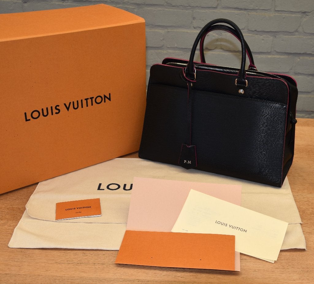 Louis Vuitton Vaneau GM - zwart en roze, Handtassen en Accessoires, Tassen | Schoudertassen, Info@floreca.be, Floreca, Zwart, Zo goed als nieuw