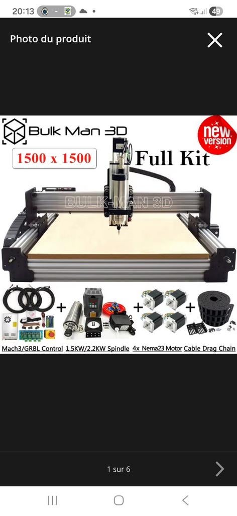 Cnc 1500x1500  neuve