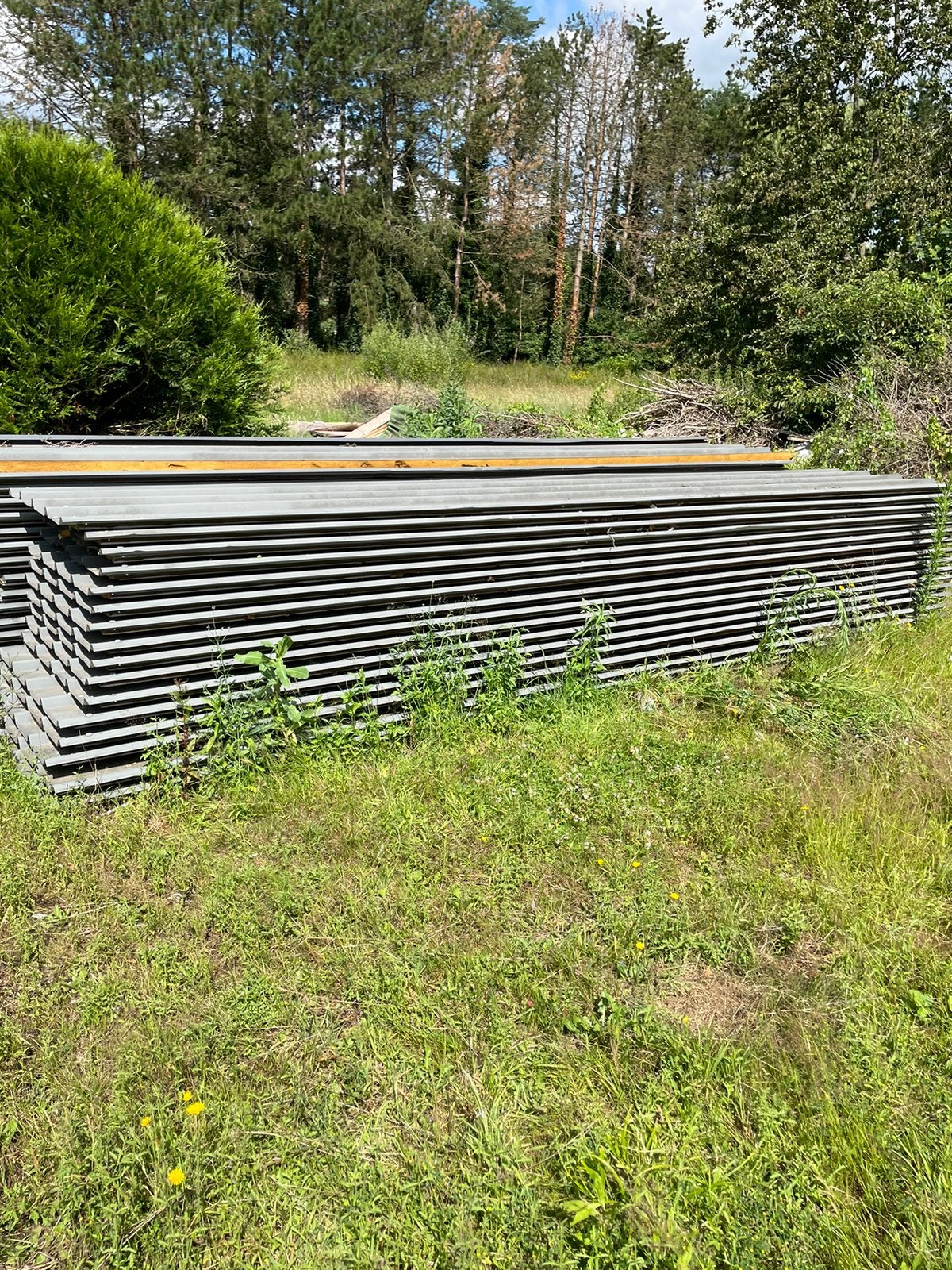 Geïsoleerde dak plaaten, Doe-het-zelf en Bouw, Dakpannen en Dakbedekking, Gebruikt, Overige kleuren, Metaal, Ophalen