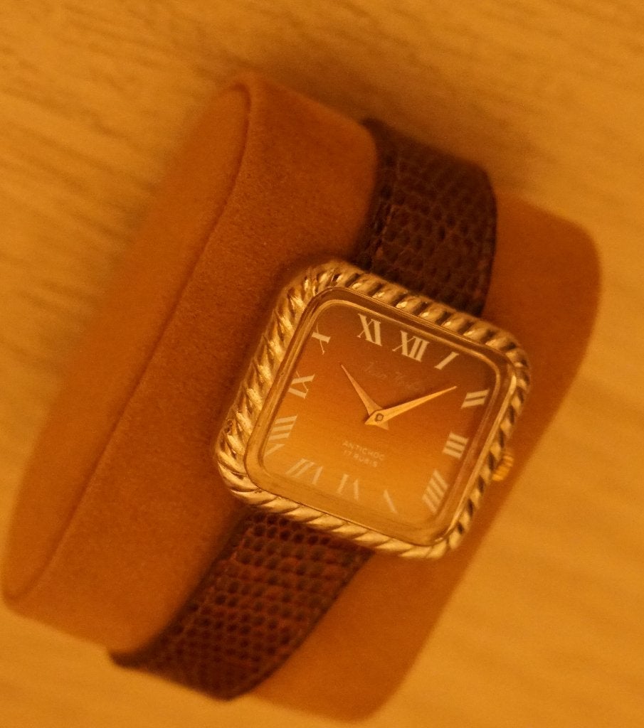 Montre Mécanique Jean Heber Vintage, Montre-bracelet, Autres marques, Enlèvement ou Envoi, Cuir