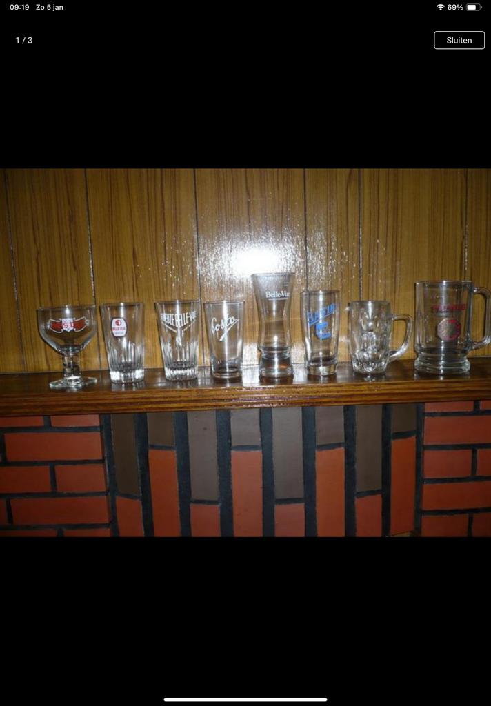Bierglazen, Verzamelen, Biermerken, Ophalen, Zo goed als nieuw
