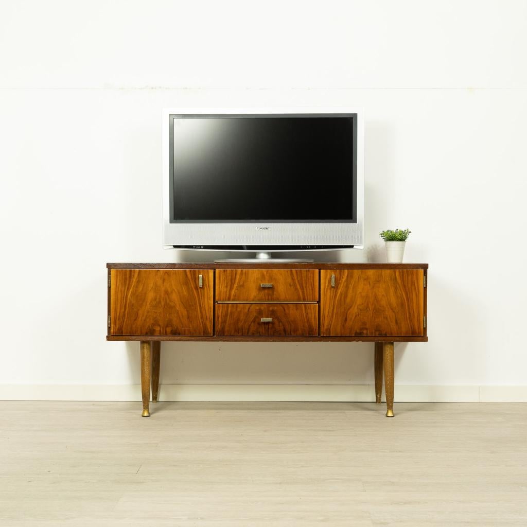 Mid century tv meubel - jaren 60, Huis en Inrichting, Kasten |Televisiemeubels, Gebruikt, Overige houtsoorten, Ophalen