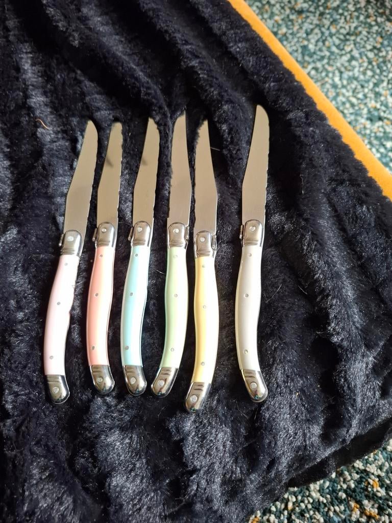 6 couteaux de tables laguiole, Enlèvement ou Envoi