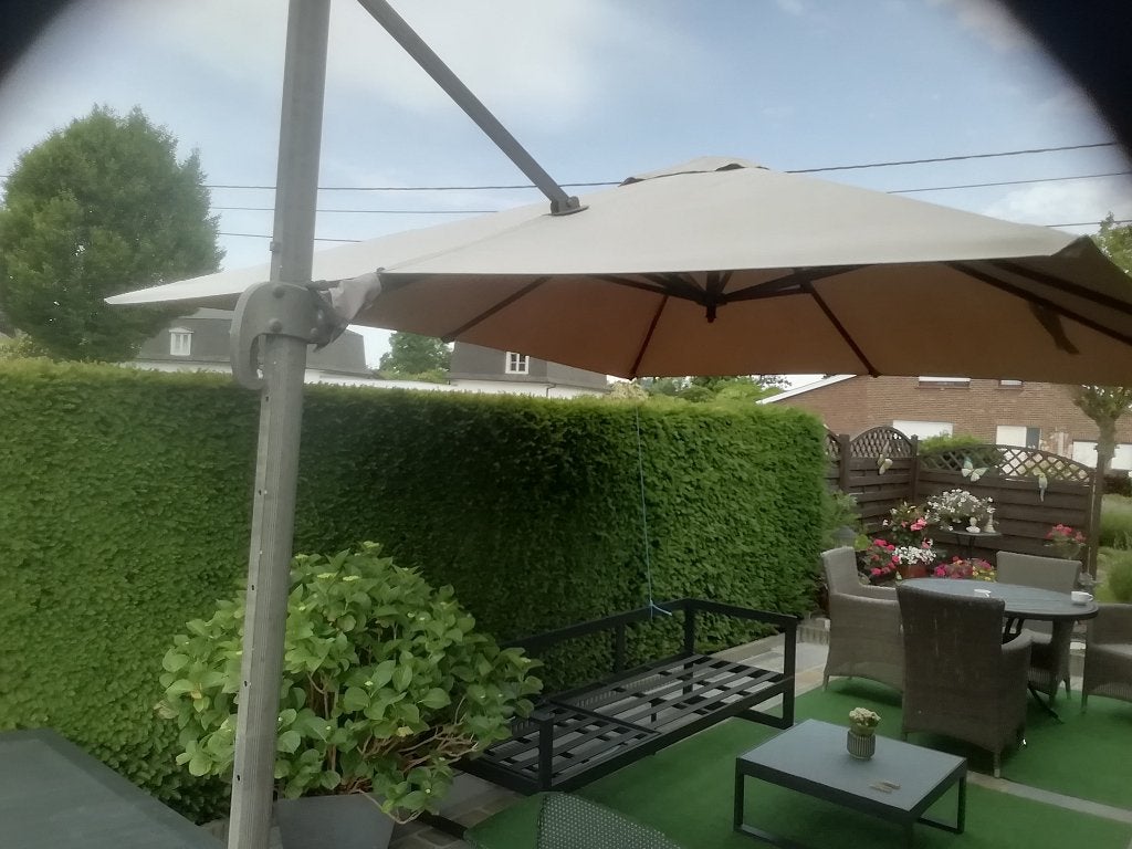 Tuinparasol, Ophalen, Gebruikt, Zweefparasol