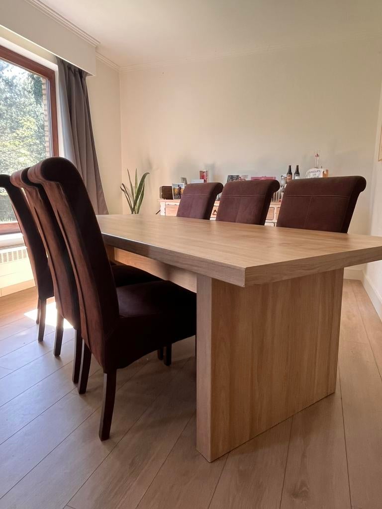 Tafel en 6 stoelen, Huis en Inrichting, Ophalen, Zo goed als nieuw