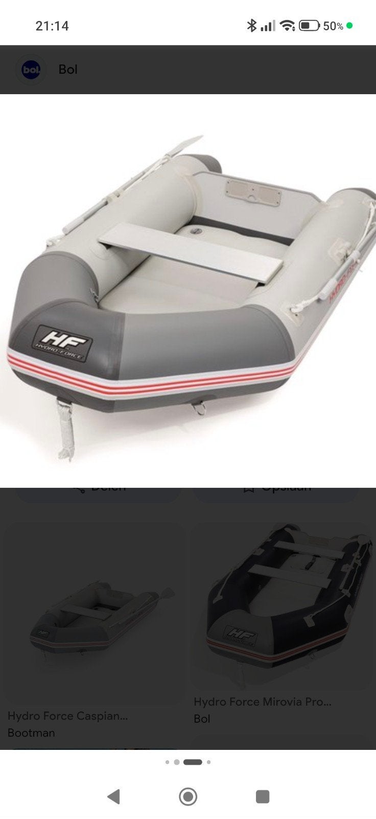 rubberboot hydro force, Ophalen of Verzenden, Gebruikt, Overige typen, Motorboot