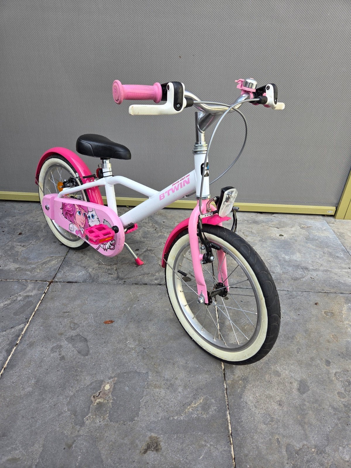 Nette vrolijke Btwin meisjesfiets, 16 inch, Ophalen, 16 tot 20 inch, Velgrem, Btwin Docto Girl 500