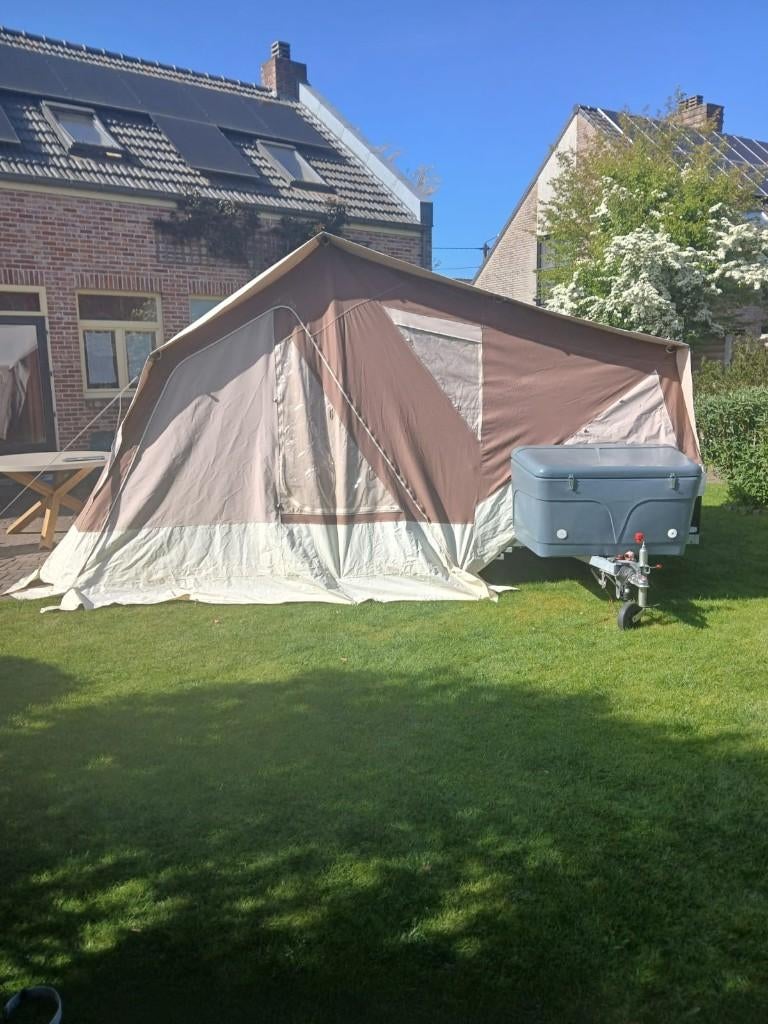 Nette 2-persoons vouwwagen: Raclet Panama Up (2016), Caravans en Kamperen, Vouwwagens, Ophalen, Raclet, Tot en met 2, Beige