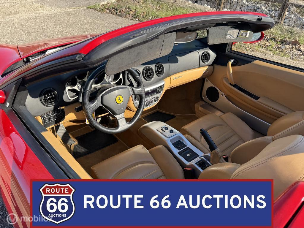 Ferrari 360 Spider | 2004 | Route 66 Auctions, Gebruikt, Zwart, Bedrijf, Handgeschakeld