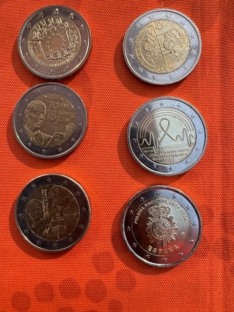 cc herdenkingsmunten, Enlèvement ou Envoi, 2 euros, Monnaie en vrac