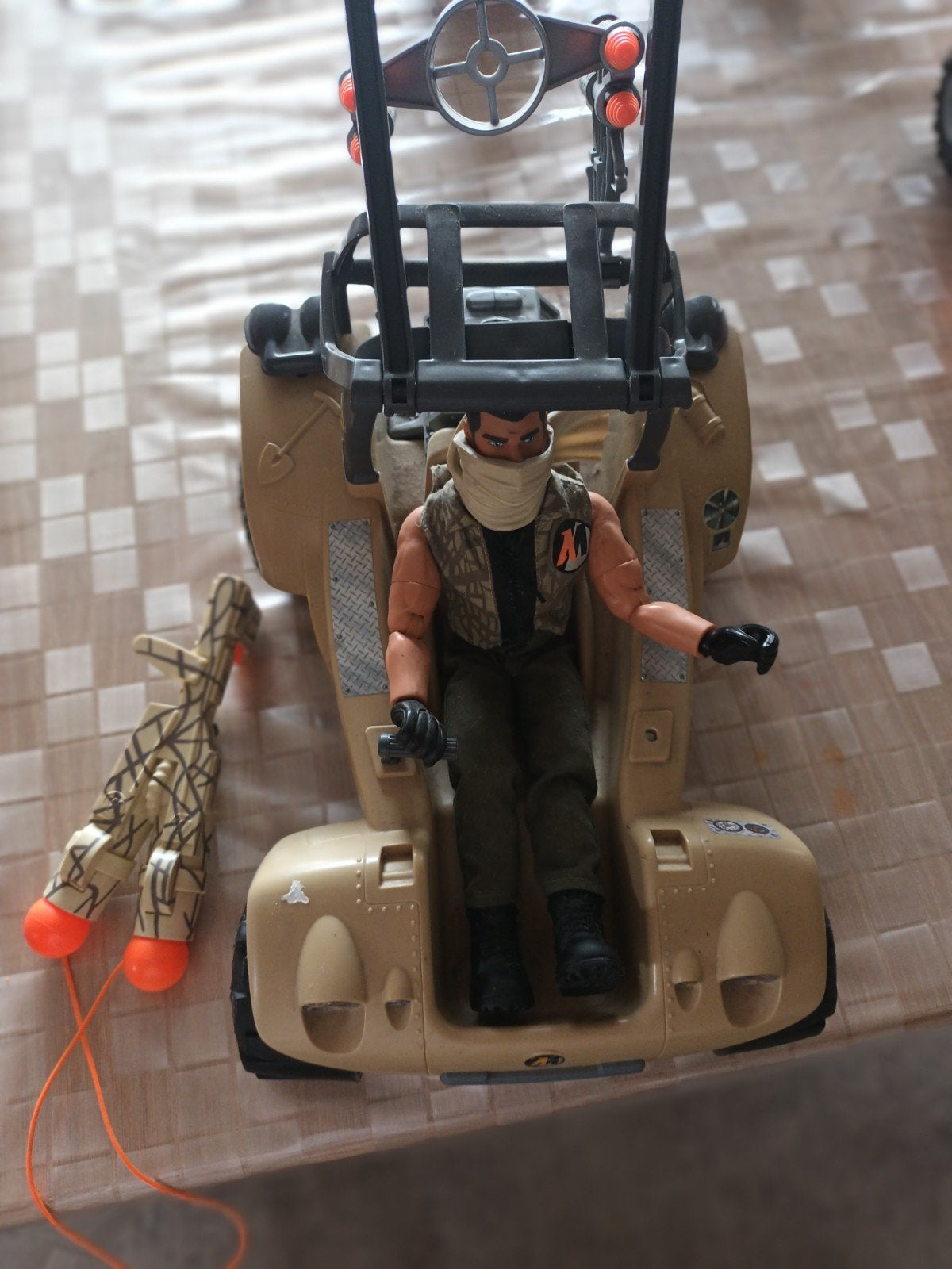 Actionman met auto, Ophalen, Gebruikt